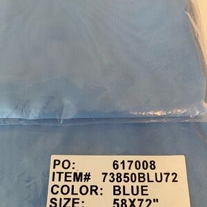 Sheer drapes curtains Light blue pocket rod 2 panel set New in Package 58x72